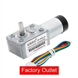 DC 12V 30RPM Hægur hraði 11PPR Mini 370 Metal Turbo Worm gírkóðun mótor